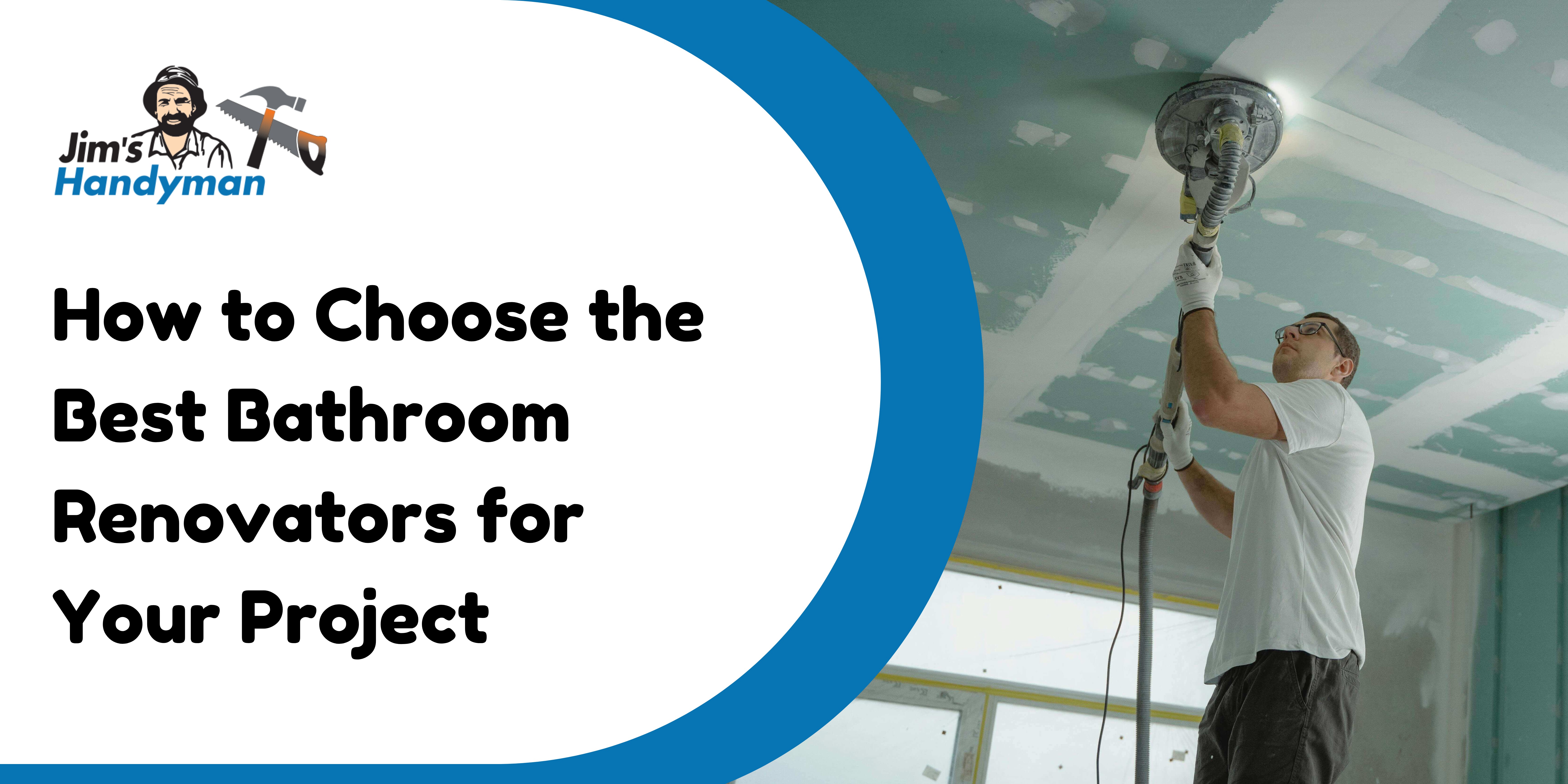 bathroom renovator working on a project