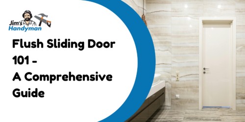 flush sliding white door