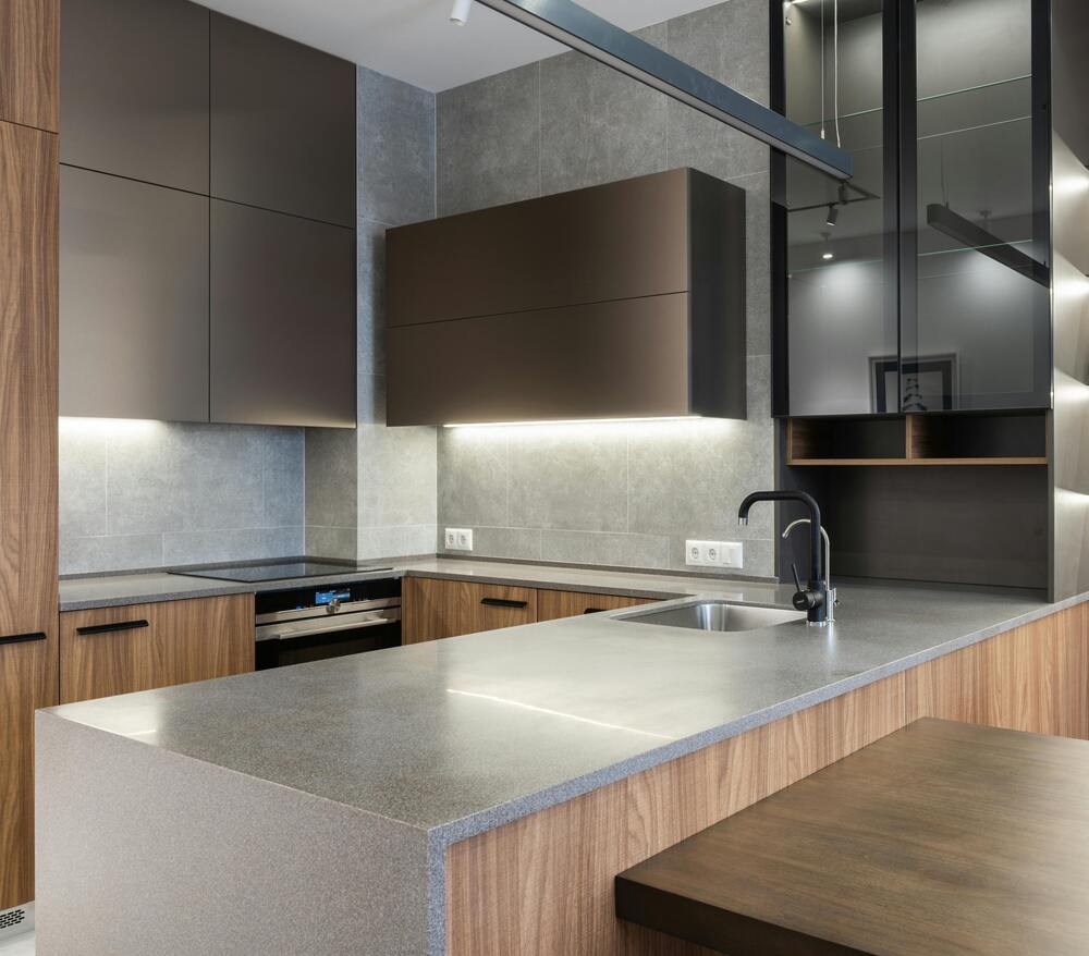 concrete kitchen countertop