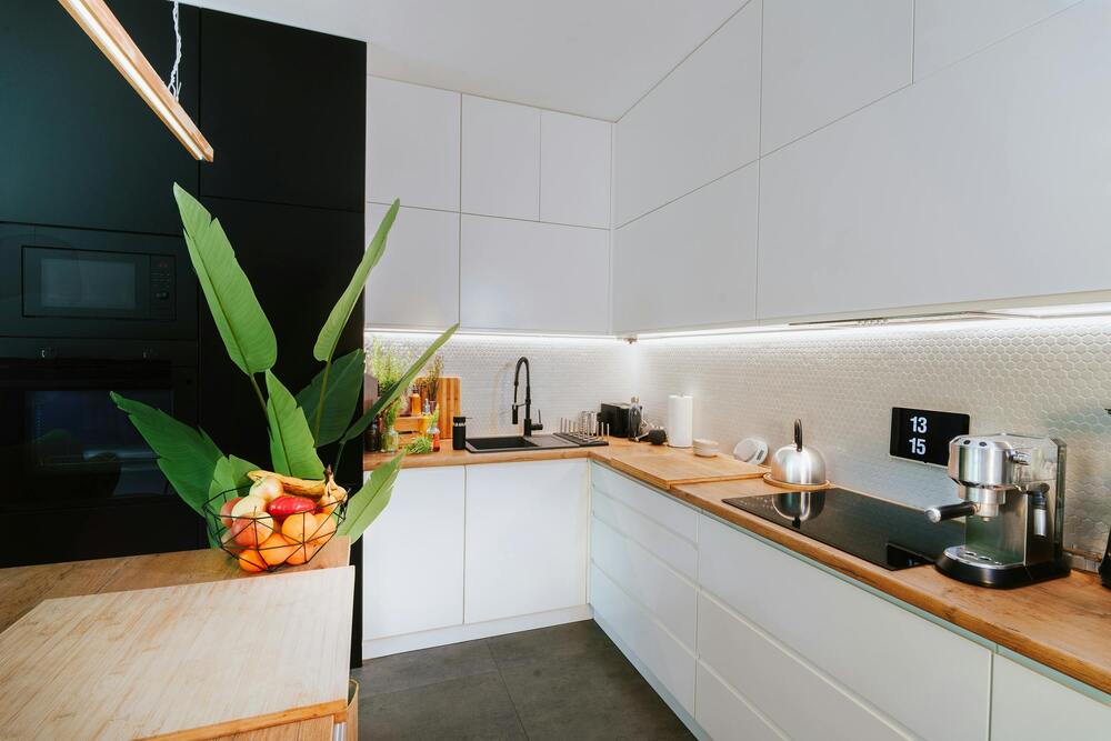wooden kitchen countertop